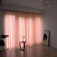 Cortina De Tules Sólida Y Transparente 100x200cm Para Sala De Estar Y Dormitorio Panel De Cortina Exterior Moderno Sin Doble Capa Ni Aislamiento Solar - details 7