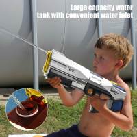 Pistola de Agua Eléctrica Autocebante 450ml - 8-10m Alcance, 30 Minutos Continuos + Recarga en 15s, USB Recargable para Niños/Adultos con Batería Incluida - Juguete Piscina Playa Batallas Acuáticas - details 4