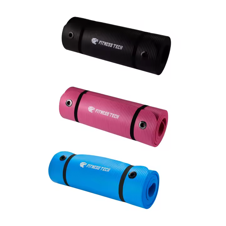 Fitness Tech Esterilla Yoga Troquelada 1,5cm | Yoga Mat Esteras para pilates y yoga - 1