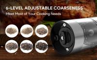 Juego De Molinillos Eléctricos Para Sal Y Pimienta USB Recargable Con LED Ajustable Y Gran Capacidad Molinillos Automáticos - details 1