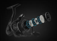 Carrete De Pesca KastKing Zephyr Ligero Para Agua Salada Y Río 7+1 Rodamientos 10 Kg Arrastre Fibra De Carbono Para Bass - details 7