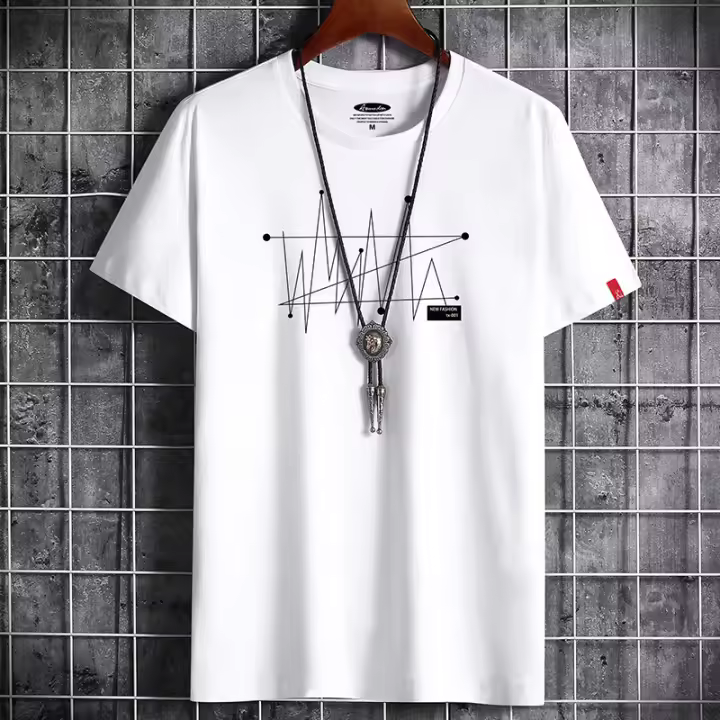 Camiseta De Algodón Oversized Para Hombre Y2K High Quality Harajuku Fashion Con Diseño Gráfico Camiseta De Verano Transpirable Y De Wicking De Humedad - 1