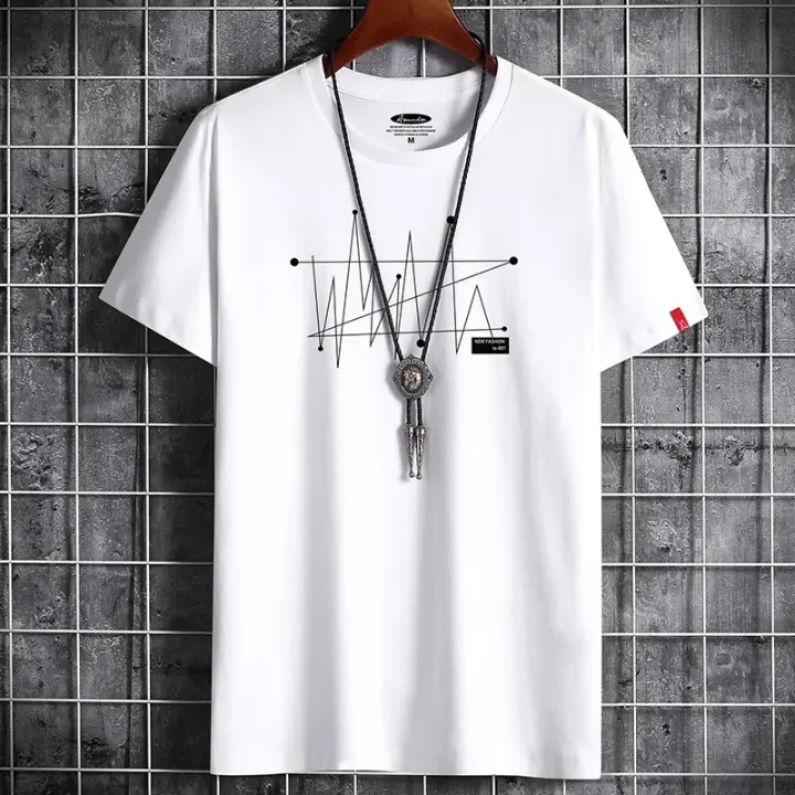 Camiseta De Algodón Oversized Para Hombre Y2K High Quality Harajuku Fashion Con Diseño Gráfico Camiseta De Verano Transpirable Y De Wicking De Humedad - 1