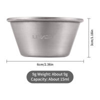Vaso De Vino De 15ml Mini Para Exteriores Camping Sake Whiskey Metal Ti Lightweight Saludable Eco-amigable Picnic Taza 1pcs / 2pcs - details 6