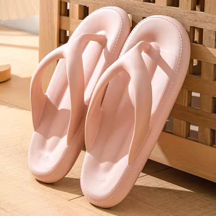 Zapatillas De Playa De Verano Para Hombre Y Mujer Color Caramelo Suaves Antideslizantes Con Suela Gruesa Para Baño Y Exterior - 1