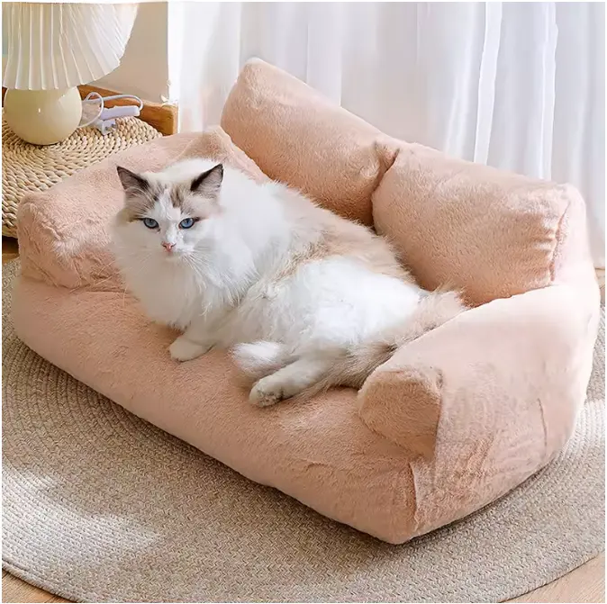 【El mejor para mascotas regalo🎁】Sofá Cama para Perros y Gatos | Base Antideslizante + Cojines Lavables Extraíbles | Tallas M/L - Suave, Códodo y Durable para Mascotas de Todo Tamaño - 1