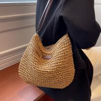 Bolso de mano de paja de gran capacidad para mujer, bolso de hombro tejido hueco, informal, de viaje, de mimbre, para playa y verano - details 5