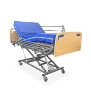 Cama Articulada Eléctrica con Carro Elevador | 4 Planos, Barandillas y Ruedas | Incluye Colchón Sanitario Visco | Grupo Mamapla - details 0