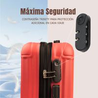 Maleta Avión Equipaje de Mano Viaje Cabina Trolley ABS Rígida 4 Ruedas Maleta de cabina rigida con asa telescopica 55x35x20CM - details 5