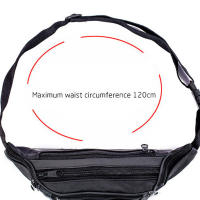 Bolsa De Pierna Impermeable PU Para Hombres Bolsa De Cintura Para Viaje Y Motocicleta Estilo Casual Monedero Transversal Hombro - details 15