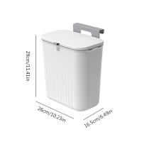 Bandeja De Papelera De Cocina Con Montaje En Pared 9L Caja De Basura Para Armario De Cocina Y Baño Con Tapa Recipiente De Residuos Ecológico De Plástico - details 7