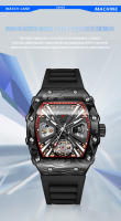 Reloj Mecánico Automático MUSANFIGO Para Hombres Con Luz Nocturna Y Resistencia Al Agua Silicona Skeleton Fashion Trend - details 1