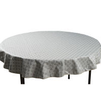 Cofan Mantel Redondo Antimanchas | Confeccionado en Jacquard con Tejido Resinado | Diseño de Arcos Verdes | Materiales: 50% algodón y 50% poliéster | Fácil de limpiar - details 0