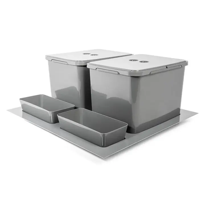 Cubo de basura modelo elegans m600 2x16l acabado antracita - 1