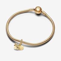 Pandora Moments charms Bañados en oro, Viene con Caja de giuno original. - details 2