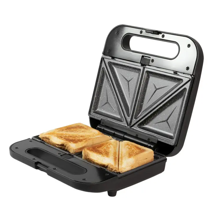 Sandwichera Cecotec 3 en 1 con Placas Intercambiables y Revestimiento de Piedra - 1