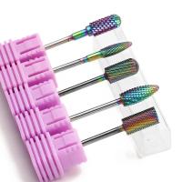 Broca De Uñas De Tungsteno 1pc Borras De Carburo Arco Iris Para Taladro Eléctrico De Manicura Herramientas De Arte De Uñas - details 0