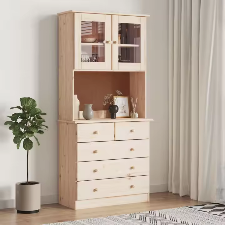 vidaXL Aparador alto ALTA madera maciza de pino 77x35x165 cm - 1