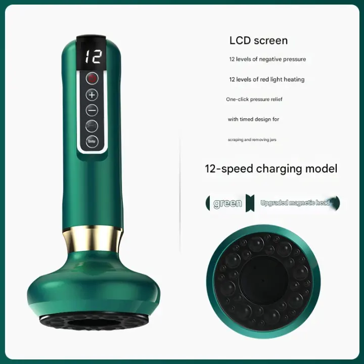 Handheld llulite massager, llulite massager with 12 suction modes, rechargeable and wireless anti-llulite massager, abdominal massager, thighs, butts, neck at home - 1