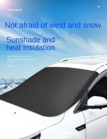 Protector De Nieve Para Coche Cubierta Frontal Antifreeze Invierno Mitad Tela Protección Contra La Lluvia Universal Pantalla Solar - details 0