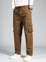 Nuevos Pantalones Cargo Rectos Para Hombre Primavera Otoño Con Multíples Bolsillos Estilo Safari Cotas Medio Peso Cintura Media Tipo Regular - details 0