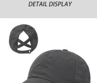 Gorro De Béisbol Para Mujer Secado Rápido Transpirable Protección Solar Sombrero De Verano Ajustable Con Placa Lumínica Casual - details 10