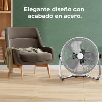 Cecotec Ventilador Industrial EnergySilence 5000 Pro. 120 W, 3 Aspas Metálicas de 20" (51 cm), Motor de Cobre, 3 Velocidades, Inclinación Ajustable, Acabado Cromado - details 2