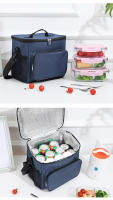 Bolsa De Almuerzo Grande De Tela Oxford Reforzada Portátil Con Aislamiento Para Picnic Al Aire Libre Estudiante Bolsa De Comida - details 13