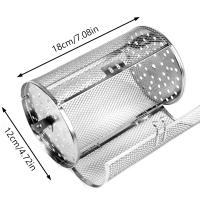 Cesta Giratoria De Acero Inoxidable Para Barbacoa Y Café Herramienta De Cocina Resistentes Al Calor Fácil De Limpiar Para Familia - details 2
