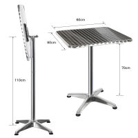 Mesa de jardín Mesa de comedor plegable Mesa de camping Mesa bistro aluminio 60 x 60 cm - details 0