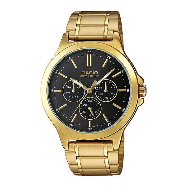 Casio MTP-V300G-1A Reloj Clásico de Pulsera – Multifunción, Diseño Elegante Dorado, Resistente al Agua, Movimiento de Cuarzo Preciso - 1