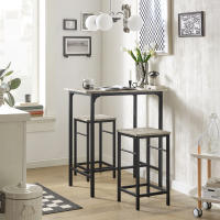 SoBuy Set Mesa Alta de Bar y 2 taburetes Mesa de Comedor Estilo Industrial OGT10-HG ES (2 sillas) - details 0