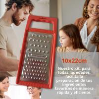A&M MARBELLA - Pack Rallador + prensa ajos, Picador de ajos , Rallador de cocina , triturador de ajos . lifestyle - details 3