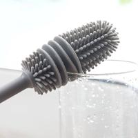 Cepillo De Silicona Para Vaso Y Botella De Agua Limpieza De Botella De Leche Con Mango Largo Herramientas De Limpieza De Cocina Ecológicas Y Eficientes - details 7