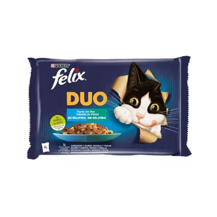 Felix Duo Festín Del Mar Sobres En Gelatina 4 X 85Gr - 1
