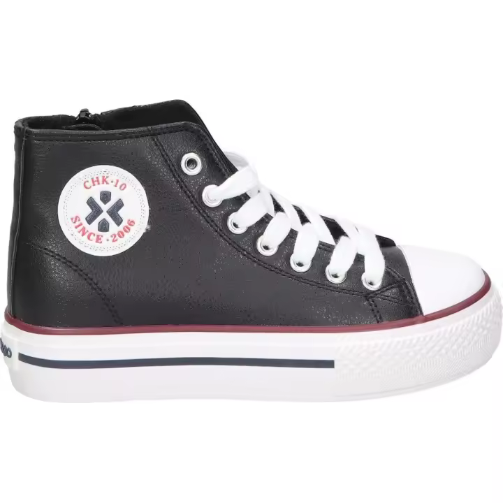 CHK10 | Zapatillas Altas CHK10 City Up Kids 04W Infantiles – Zapatillas Poliéster en Color Negro – Sneakers con Cierre de Cordones y Velcro – Máximo Ajuste – Cómodas – Versátiles – Casual - 1