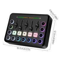 Mezclador De Sonido Profesional 5 Canales F11 Tarjeta De Sonido Para Streaming En Vivo Accesorios Para Podcast Y Juego Adecuado Para Computadora PC - details 13