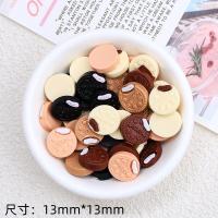 30Pcs Resina Lindo Chocolate Dibujos Animados Simulados Galletas Hojas Letras Serie Botones Planos Para Scrapbooking Joyería DIY Manualidades - details 3