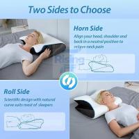 -Almohada De Memoria Para El Cuello En Forma De Mariposa Almohada De Descanso Para El Sueño Almohada De Masaje Ortopédica Para El Cuello Cómoda Y Revestida De Espuma De Memoria - details 1