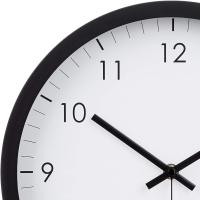 Reloj de pared tradicional, negro, 12" - details 1