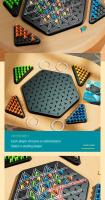 Juego De Ajedrez Montessori Para Niños Juguete Inteligente De Banda De Goma En Escritorio Juego De Estrategia Para Padres E Hijos - details 5