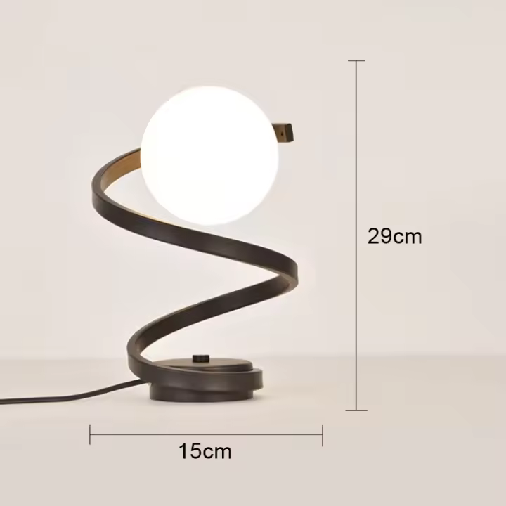Lámpara De Mesa LED Nórdica Para Iluminación Interior Botón De Encendido Para Dormitorio Sala De Estar Restaurante Decoración De Casa Vidrio Retro - 1