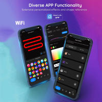 Lámparas De Triángulo USB Bluetooth 5V WiFi Luz LED RGB Para Ambiente De Juego Y Dormitorio Sincronización De Música Lámparas Mágicas Rítmicas - details 4