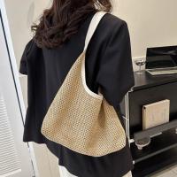 Bolso de Paja Trenza de Paja Gran Capacidad con Costura Artesanal - details 3