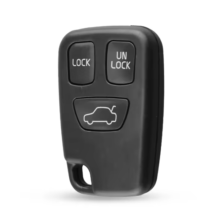 AUTOZOCO Carcasa Mando Llave De Coche 3 Botones, Mando Coche, Compatible con Volvo S40, V40, S70, V70, C70, Botones de Abrir, Cerrar y Apertura de Maletero, Sin Zócalo de Pila, PVC - 1