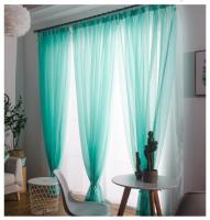 Cortinas De Tulle Sólido Colorido Transparente 100% Poliéster Para Dormitorio Cocina Sala De Estar Habitación De Niños Clase Magnolia Rod Pocket - details 8