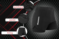 Shorts De Correr Para Hombre Con Bolsillos Cremallera Y Tela Transpirable Para Ejercicios Incluye Envolvente 2 En 1 - details 0