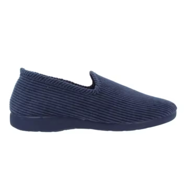 Norteñas 19-980 Zapatillas de casa para mujer en azul de paño de felpa - 1