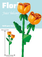 Bloques De Construcción Para Niñas Y Niños Series De Ramas De Flores Coloridas Adornos Para Escritorio De Hogar Juguetes Educativos De Artesanía Con Micro Bloques De Plástico ABS - details 8