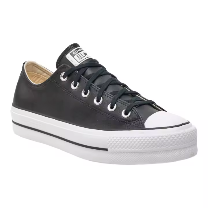 Zapatillas Converse Ch Taylor Lift Ox Negro Piel Piel Sneaker 561681C - 1
